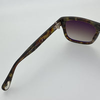 Thumbnail for Ann Demeulemeester Sunglasses Flat Top Black Tortoise Shell 925 Silver with Brown Lenses AD2C6SUN - Watches & Crystals