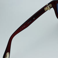 Thumbnail for Ann Demeulemeester Sunglasses Flat Top Bordeaux Red 925 Silver with Blue Lenses AD2C3SUN - Watches & Crystals