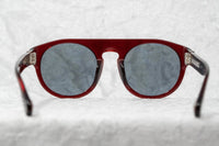 Thumbnail for Ann Demeulemeester Sunglasses Flat Top Bordeaux Red 925 Silver with Blue Lenses Category 2 AD10C3SUN - Watches & Crystals
