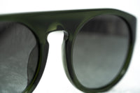 Thumbnail for Ann Demeulemeester Sunglasses Flat Top Green 925 Silver with Green Gradient Lenses Category 3 AD10C7SUN - Watches & Crystals