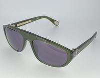 Thumbnail for Ann Demeulemeester Sunglasses Flat Top Green 925 Silver with Purple Lenses Category 3 Dark Tint AD1C7SUN - Watches & Crystals