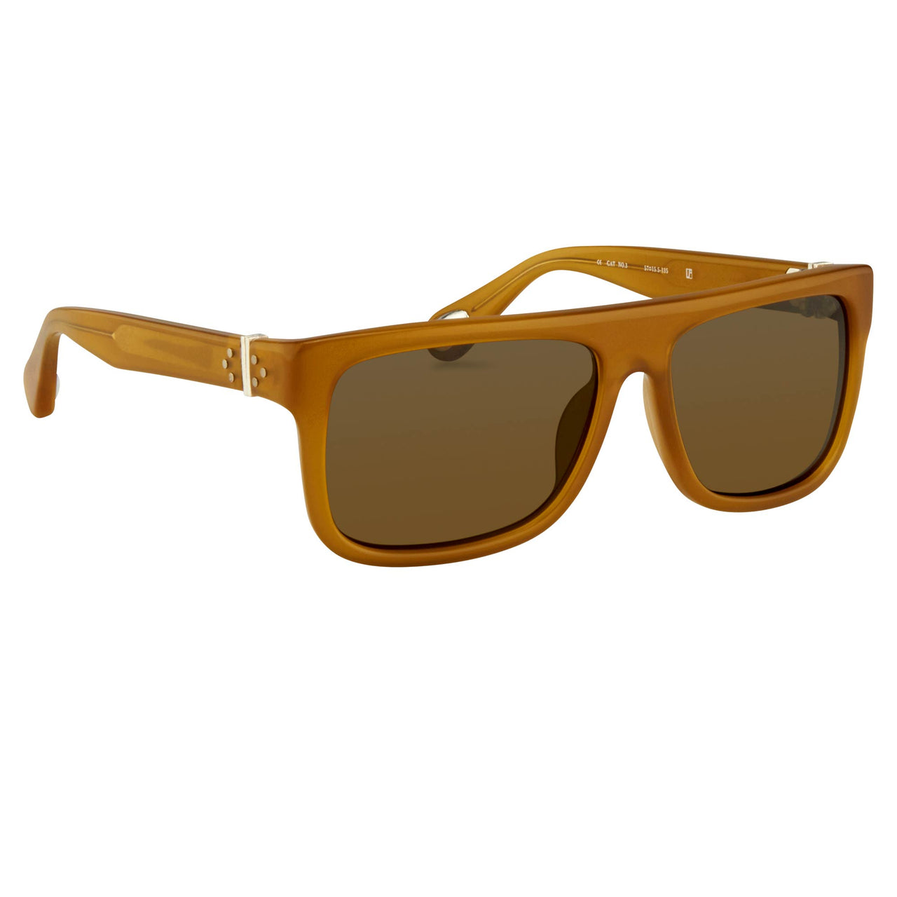 Ann Demeulemeester Sunglasses Flat Top Honey Orange 925 Silver with Green Lenses CAT 3 AD2C5SUN - Watches & Crystals