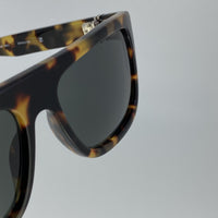 Thumbnail for Ann Demeulemeester Sunglasses Flat Top Tortoise Shell 925 Silver with Grey Lenses CAT3 AD2C2SUN - Watches & Crystals