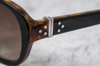 Thumbnail for Ann Demeulemeester Sunglasses Oval Black & Tortoise Shell 925 Silver with Brown Graduated Lenses Category 3 AD8C6SUN - Watches & Crystals