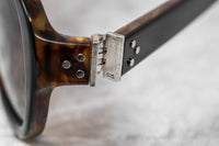 Thumbnail for Ann Demeulemeester Sunglasses Oval Black & Tortoise Shell 925 Silver with Brown Graduated Lenses Category 3 AD8C6SUN - Watches & Crystals