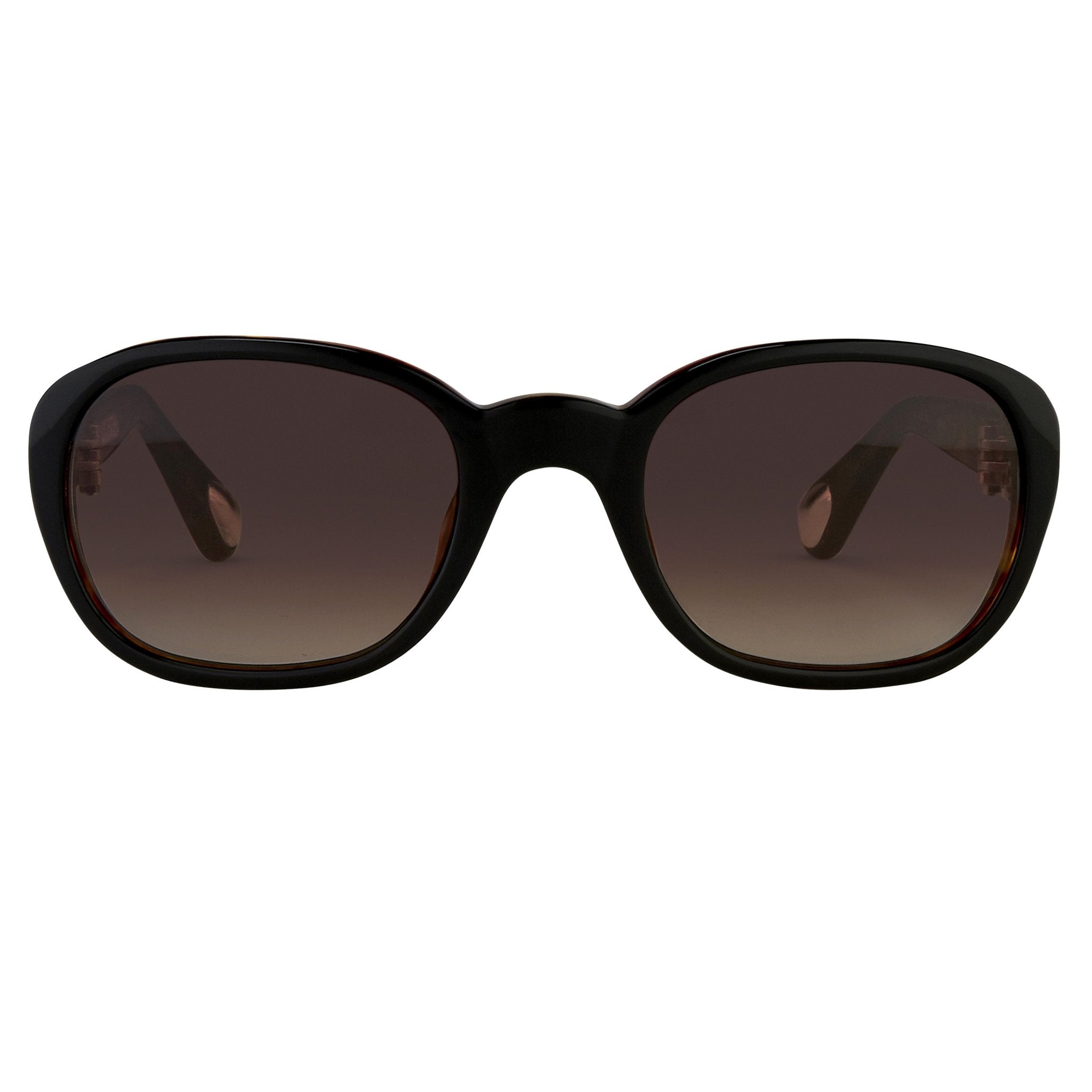 Ann Demeulemeester Sunglasses Oval Black & Tortoise Shell 925 Silver with Brown Graduated Lenses Category 3 AD8C6SUN - Watches & Crystals