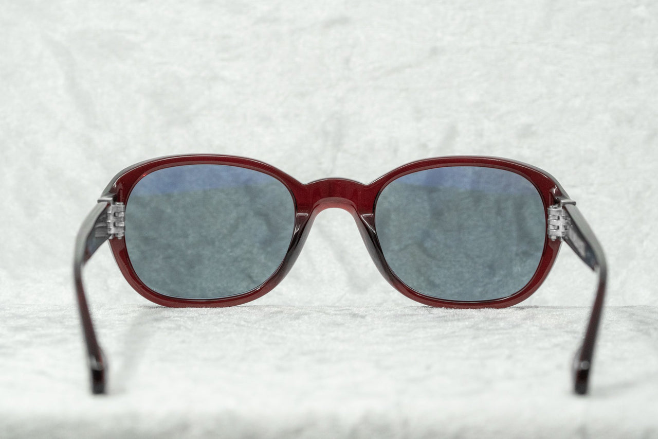 Ann Demeulemeester Sunglasses Oval Bordeaux Red 925 Silver with Blue Lenses Category 2 AD8C3SUN - Watches & Crystals