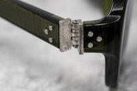 Thumbnail for Ann Demeulemeester Sunglasses Oval Green 925 Silver with Purple Lenses Category 3 AD8C7SUN - Watches & Crystals