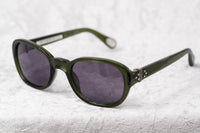 Thumbnail for Ann Demeulemeester Sunglasses Oval Green 925 Silver with Purple Lenses Category 3 AD8C7SUN - Watches & Crystals