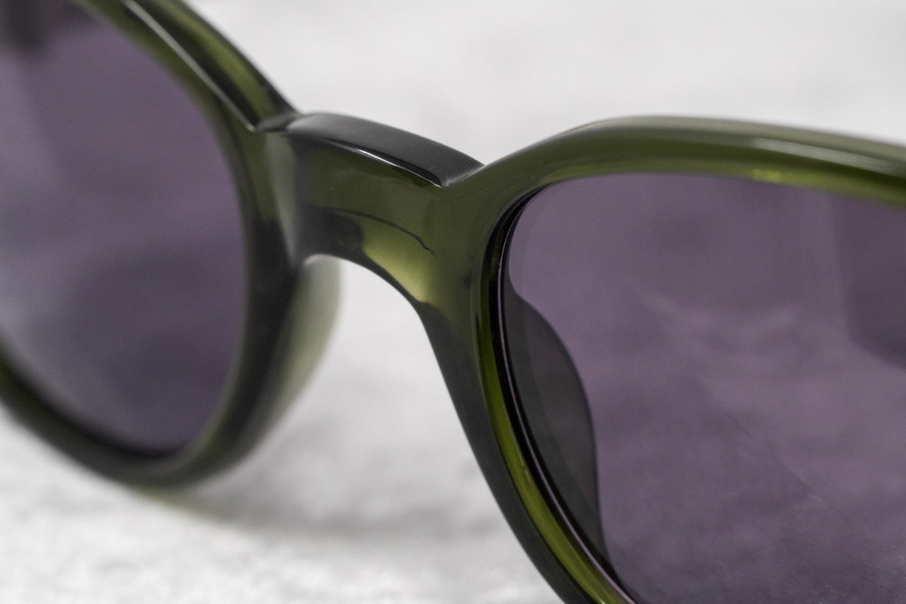 Ann Demeulemeester Sunglasses Oval Green 925 Silver with Purple Lenses Category 3 AD8C7SUN - Watches & Crystals