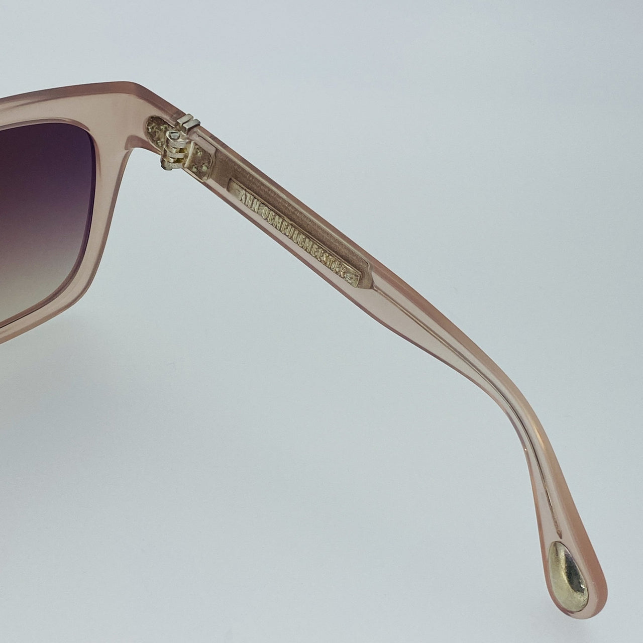Ann Demeulemeester Sunglasses Oversized Blush Pink with Brown Lenses 925 Silver AD21C5SUN - Watches & Crystals