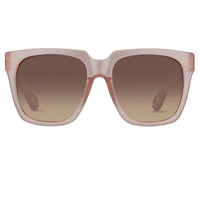 Thumbnail for Ann Demeulemeester Sunglasses Oversized Blush Pink with Brown Lenses 925 Silver AD21C5SUN - Watches & Crystals