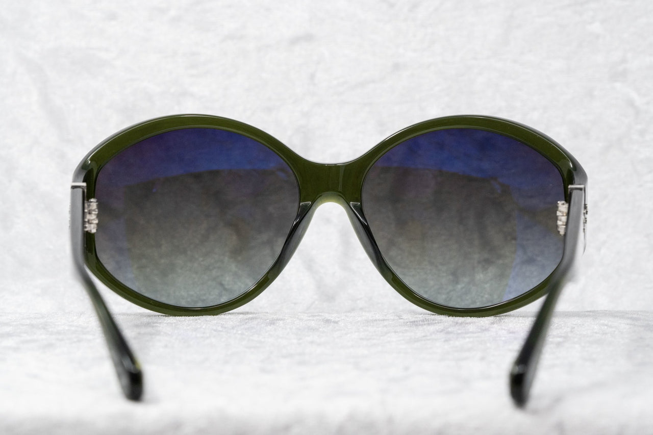 Ann Demeulemeester Sunglasses Oversized Green 925 Silver with Green Graduated Lenses CAT3 AD6C7SUN - Watches & Crystals