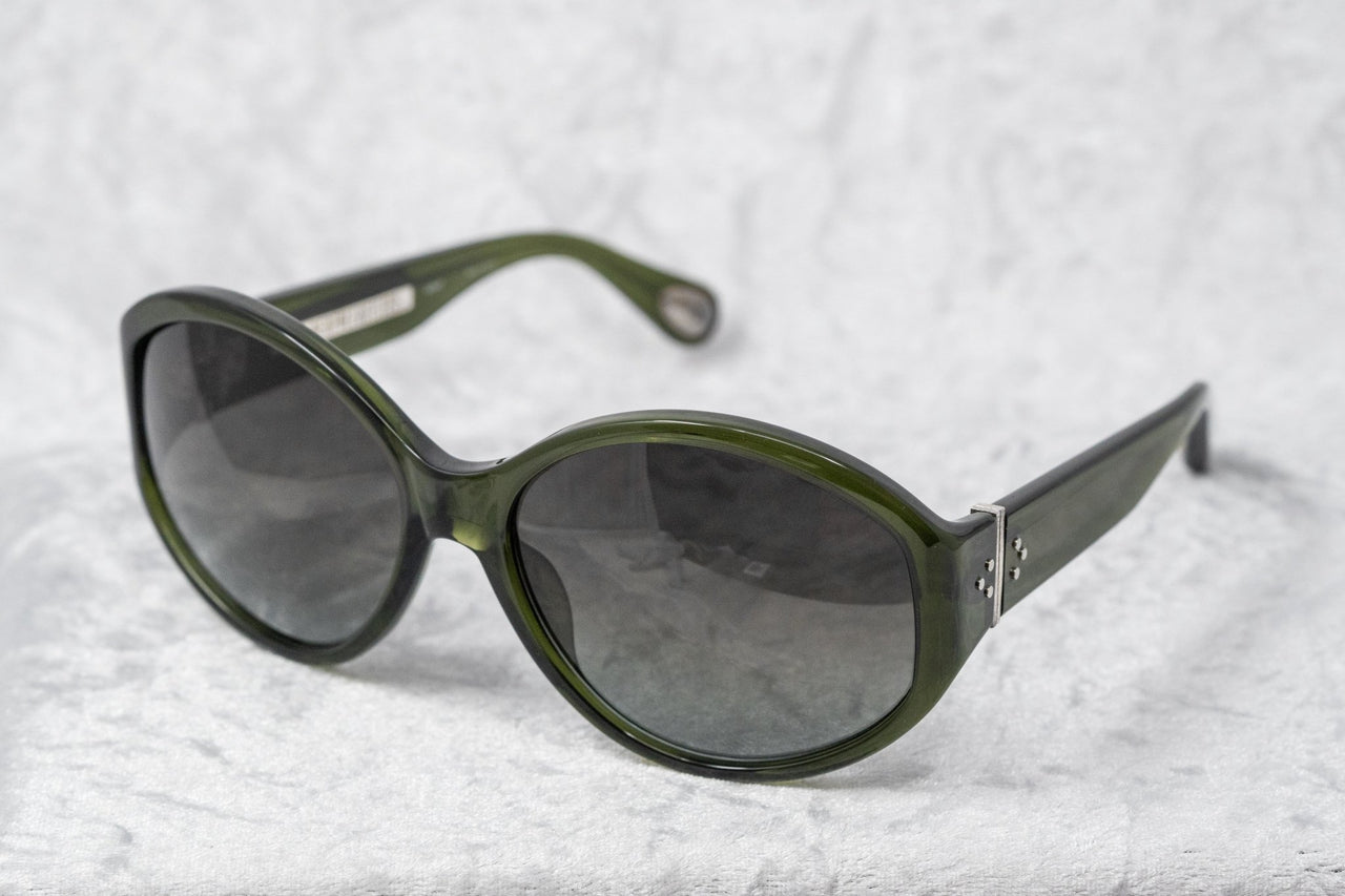 Ann Demeulemeester Sunglasses Oversized Green 925 Silver with Green Graduated Lenses CAT3 AD6C7SUN - Watches & Crystals