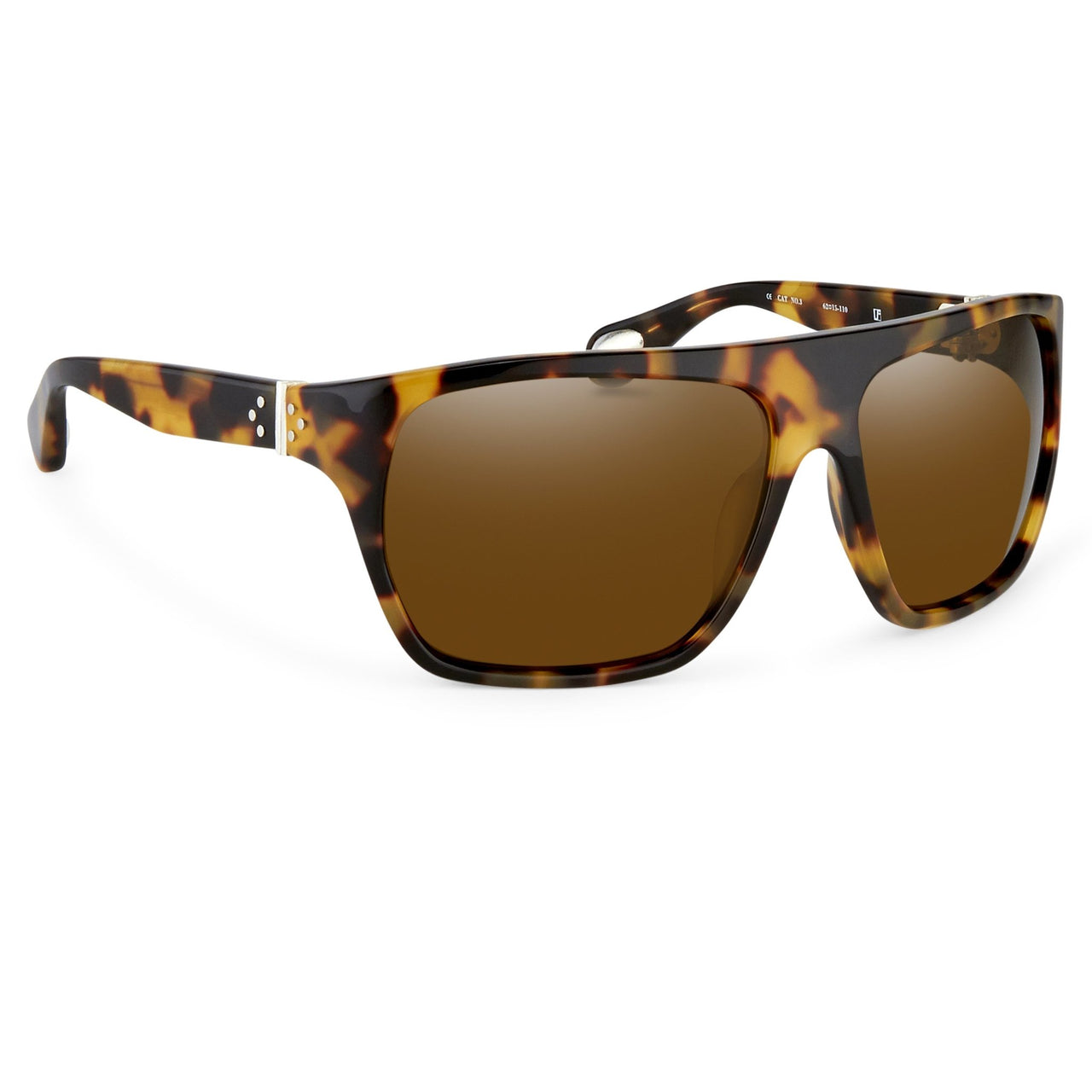 Ann Demeulemeester Sunglasses Oversized Tortoise Shell 925 Silver with Brown Lenses CAT3 AD31C2SUN - Watches & Crystals