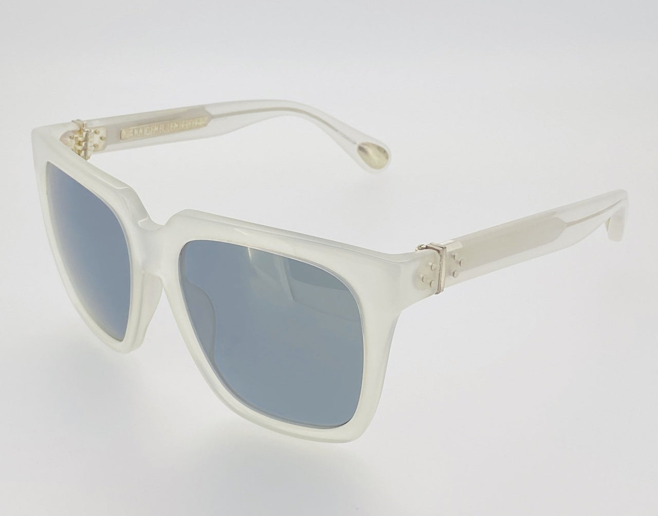 Ann Demeulemeester Sunglasses Oversized White with Grey Lenses 925 Silver AD21C4SUN - Watches & Crystals