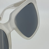 Thumbnail for Ann Demeulemeester Sunglasses Oversized White with Grey Lenses 925 Silver AD21C4SUN - Watches & Crystals