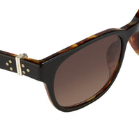 Thumbnail for Ann Demeulemeester Sunglasses Rectangular Black Tortoise Shell 925 Silver with Brown Graduated Lenses AD15C10SUN - Watches & Crystals