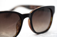 Thumbnail for Ann Demeulemeester Sunglasses Rectangular Black Tortoise Shell 925 Silver with Brown Graduated Lenses AD15C10SUN - Watches & Crystals