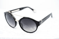 Thumbnail for Ann Demeulemeester Sunglasses Round Black 925 Silver with Grey Gradient Lenses AD45C1SUN - Watches & Crystals