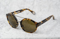 Thumbnail for Ann Demeulemeester Sunglasses Round Tortoise Shell Titanium 925 Silver with Brown Lenses CAT3 AD45C2SUN - Watches & Crystals