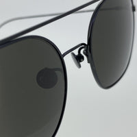Thumbnail for Ann Demeulemeester Titanium Sunglasses Square Shiny Black 925 Silver CAT3 AD63C1SUN - Watches & Crystals