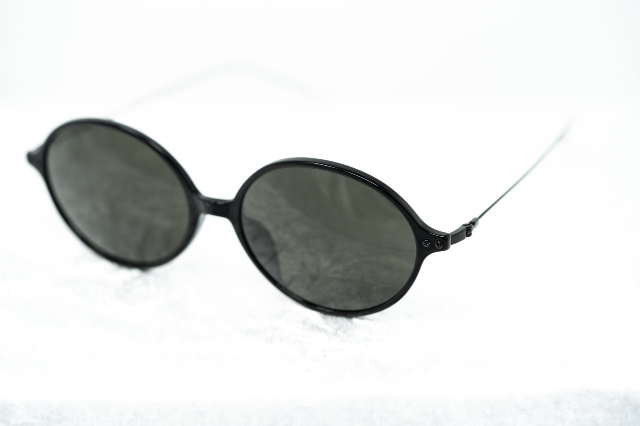 Ann Demeulemeester Unisex Sunglasses Oval Black 925 Silver Titanium with Grey Lenses Category 4 AD64C1SUN - Watches & Crystals