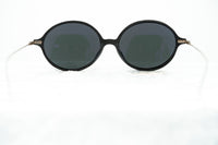 Thumbnail for Ann Demeulemeester Unisex Sunglasses Oval Black Wood Effect 925 Silver Titanium with Grey Mirror Lenses Category 3 AD64C2SUN - Watches & Crystals