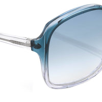 Thumbnail for Antonio Berardi Women Sunglasses Oversized Frame Blue/Clear and Blue Graduated Lenses - 9AB2C3PETROL - Watches & Crystals