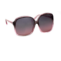 Thumbnail for Antonio Berardi Women Sunglasses Oversized Frame Grey/Pink and Grey Graduated Lenses - 9AB2C2PINK - Watches & Crystals