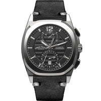 Thumbnail for Armand Nicolet J09-3 Chronograph Black Leather - Watches & Crystals