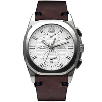 Thumbnail for Armand Nicolet J09-3 Chronograph Silver Leather - Watches & Crystals