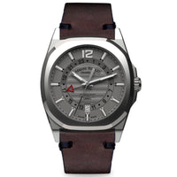 Thumbnail for Armand Nicolet J09-3 GMT Gray Leather - Watches & Crystals