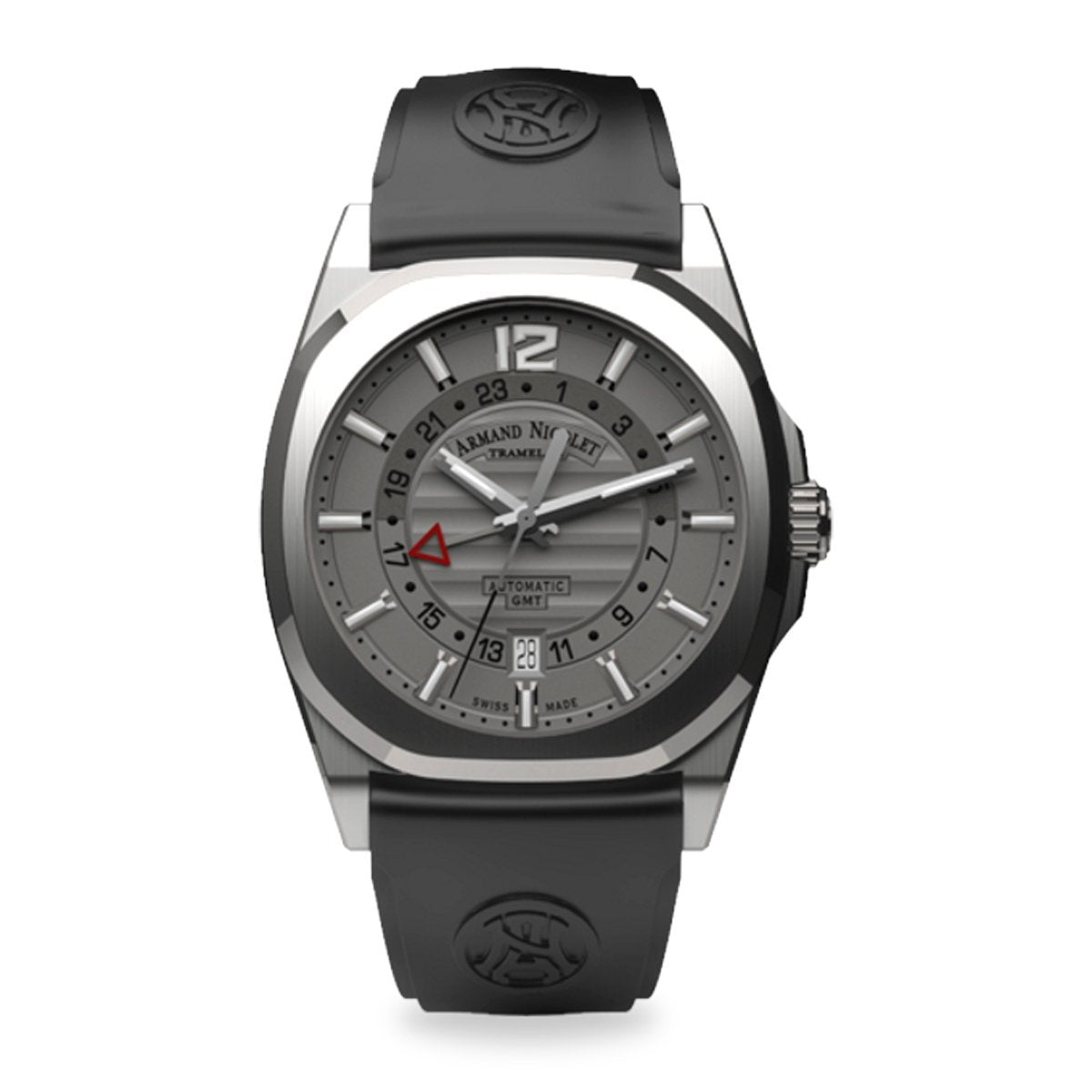 Armand Nicolet J09-3 GMT Watch Black Rubber - Watches & Crystals
