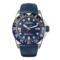 Thumbnail for Armand Nicolet JS9-44 GMT Black and Blue Bezel - Watches & Crystals