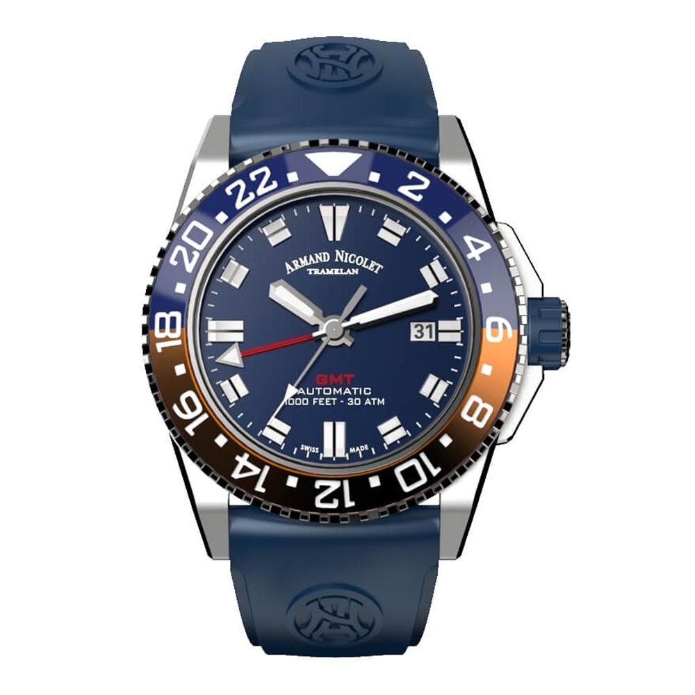 Armand Nicolet JS9-44 GMT Blue - Watches & Crystals