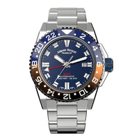 Thumbnail for Armand Nicolet JS9-44 GMT Blue Stainless Steel - Watches & Crystals