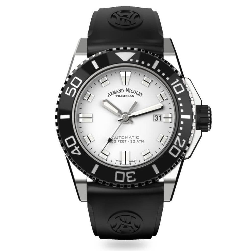 Armand Nicolet JS9-44 Silver Stainless Steel - Watches & Crystals
