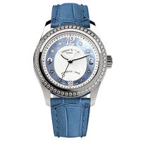 Thumbnail for Armand Nicolet Ladies Watch M03-3 Blue Leather Diamond A151FAA-AK-P882LV8 - Watches & Crystals