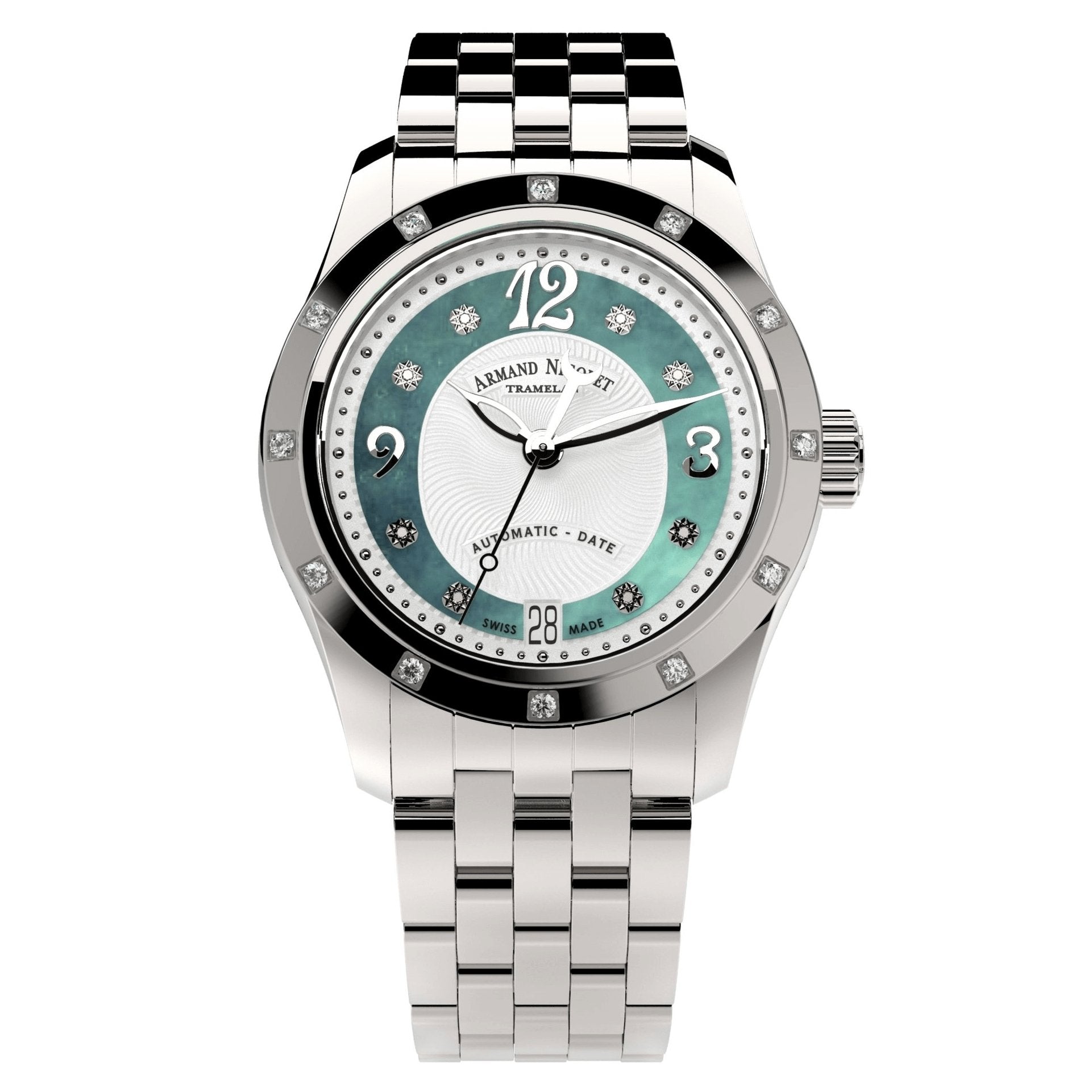 Armand Nicolet Ladies Watch M03-3 Diamond Green A151EAA-AV-MA150 - Watches & Crystals