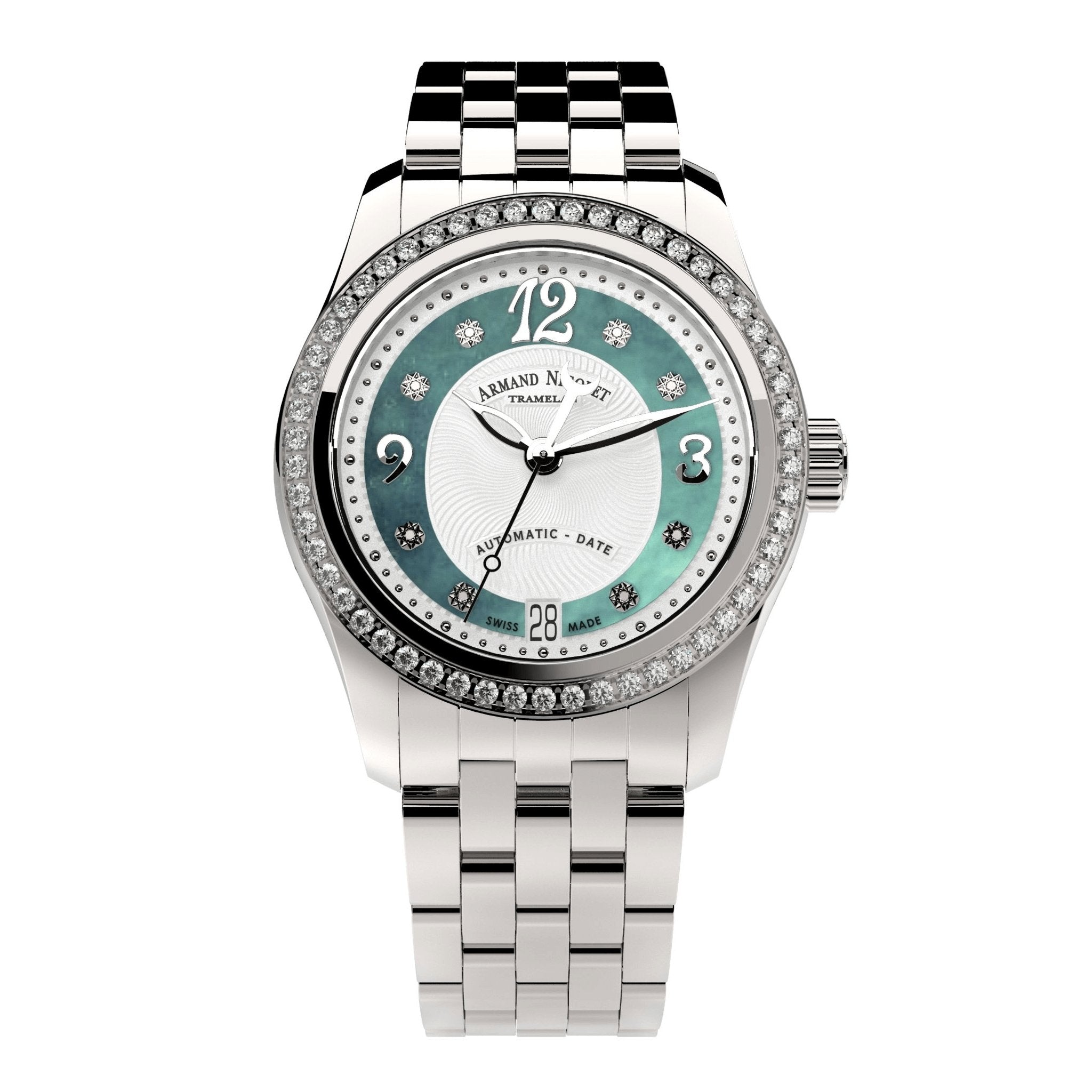 Armand Nicolet Ladies Watch M03-3 Diamond Green A151FAA-AV-MA150 - Watches & Crystals