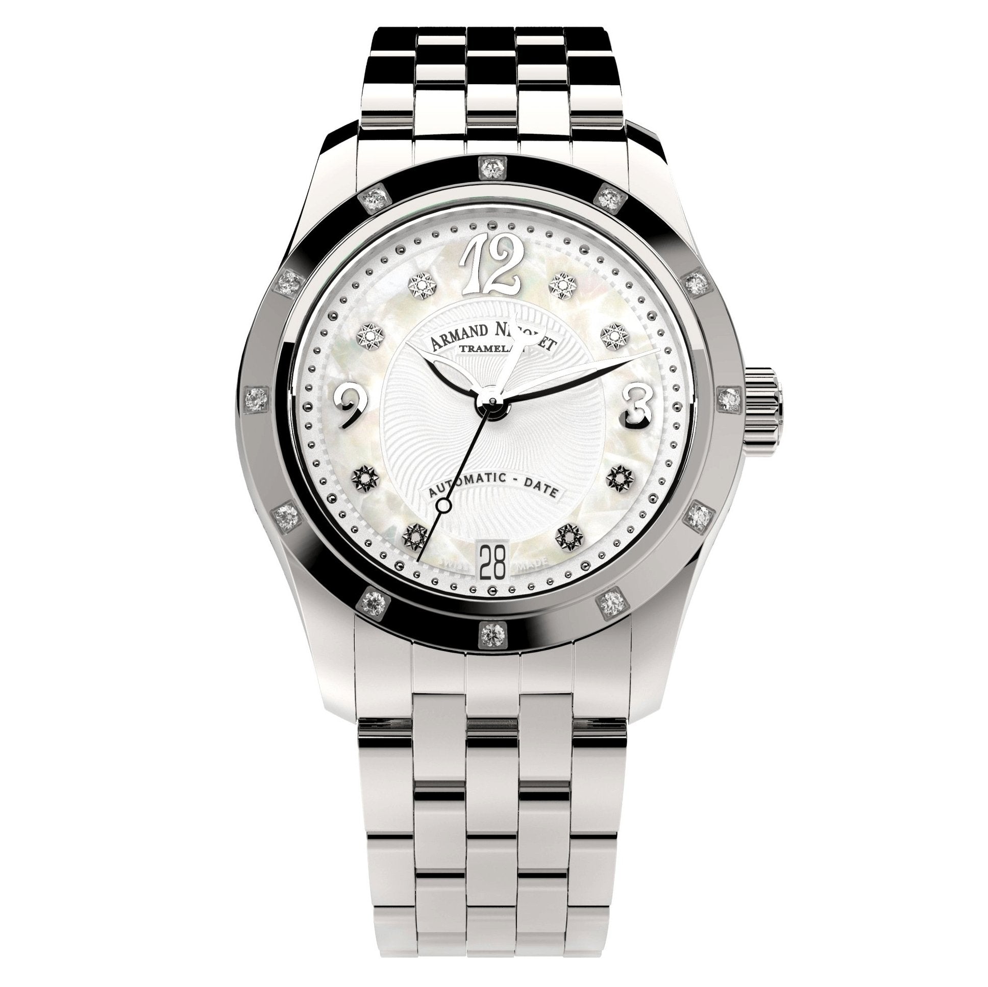 Armand Nicolet Ladies Watch M03-3 Diamond White A151EAA-AN-MA150 - Watches & Crystals