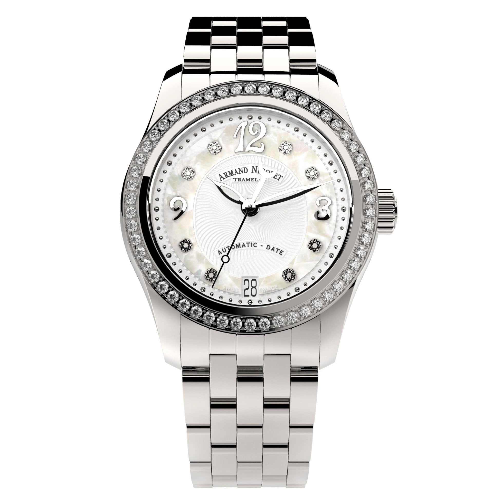 Armand Nicolet Ladies Watch M03-3 Diamond White A151FAA-AN-MA150 - Watches & Crystals
