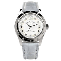Thumbnail for Armand Nicolet Ladies Watch M03-3 White Leather Diamond A151EAA-AN-P882BC8 - Watches & Crystals