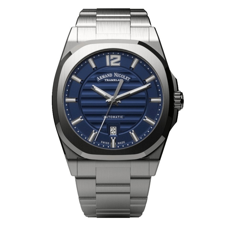 Armand Nicolet Men's Watch J09-3 Blue Stainless Steel A660AAA-BU-MA4660AA - Watches & Crystals