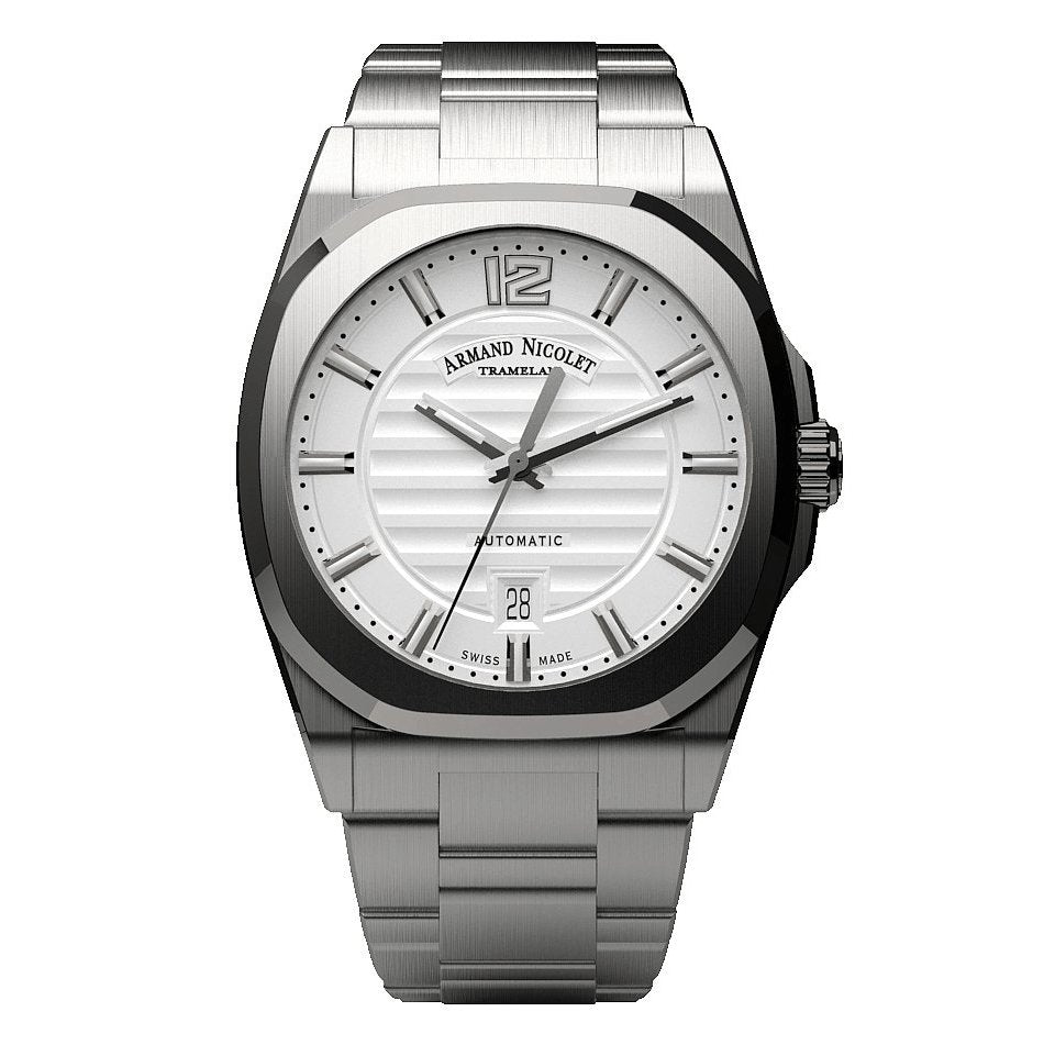 Armand Nicolet Men's Watch J09-3 Silver Stainless Steel A660AAA-AG-MA4660AA - Watches & Crystals