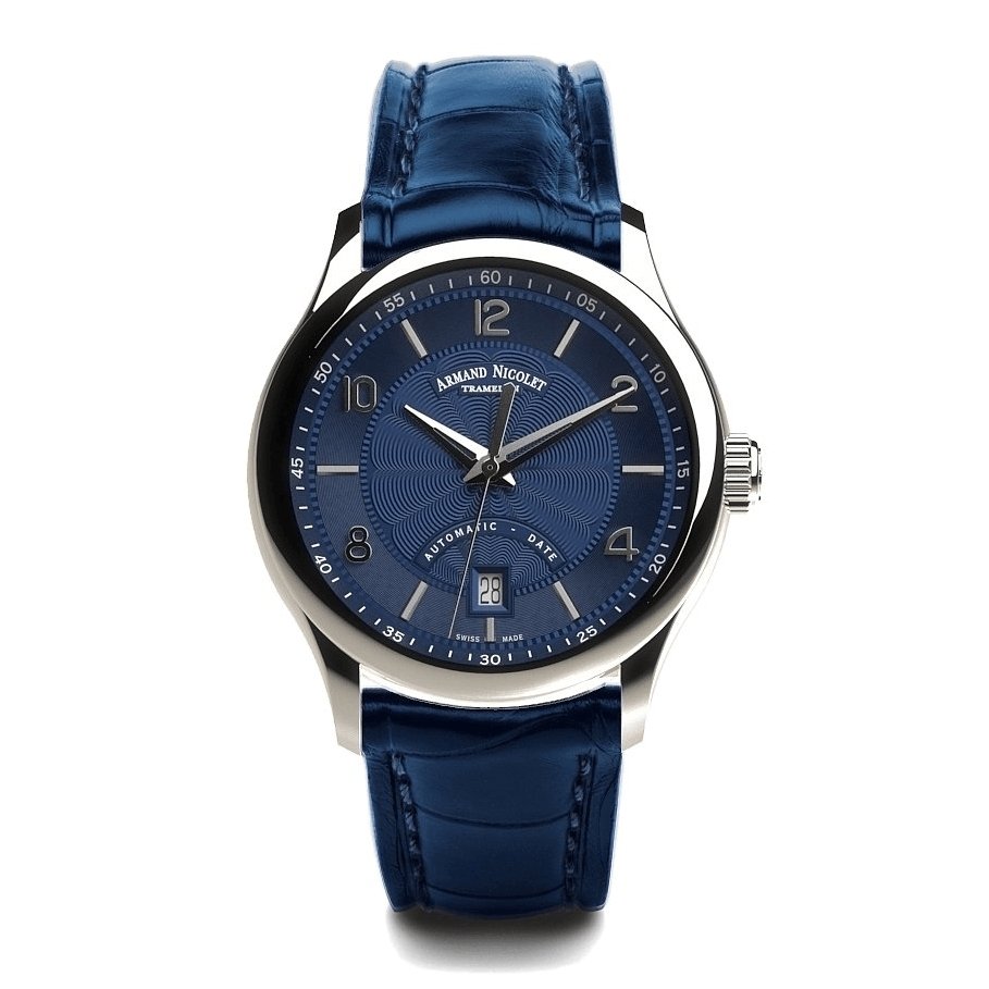 Armand Nicolet Men's Watch M02-4 Blue Leather A840AAA-BU-P840BU2 - Watches & Crystals