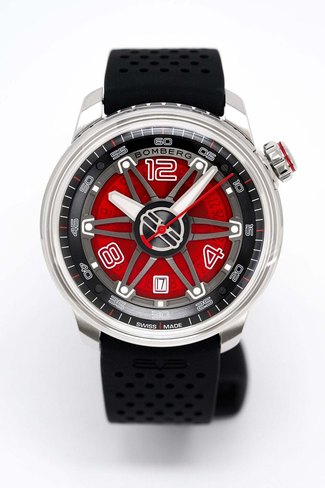 Bomberg Men's Watch BB-01 Stainless Steel Red CT43ASS.22-1.11 - Watches & Crystals
