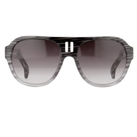 Thumbnail for Boris Bidjan Saberi Sunglasses Striped Grey With Purple Graduated Category 3 Lenses BBS4C3SUN - Watches & Crystals