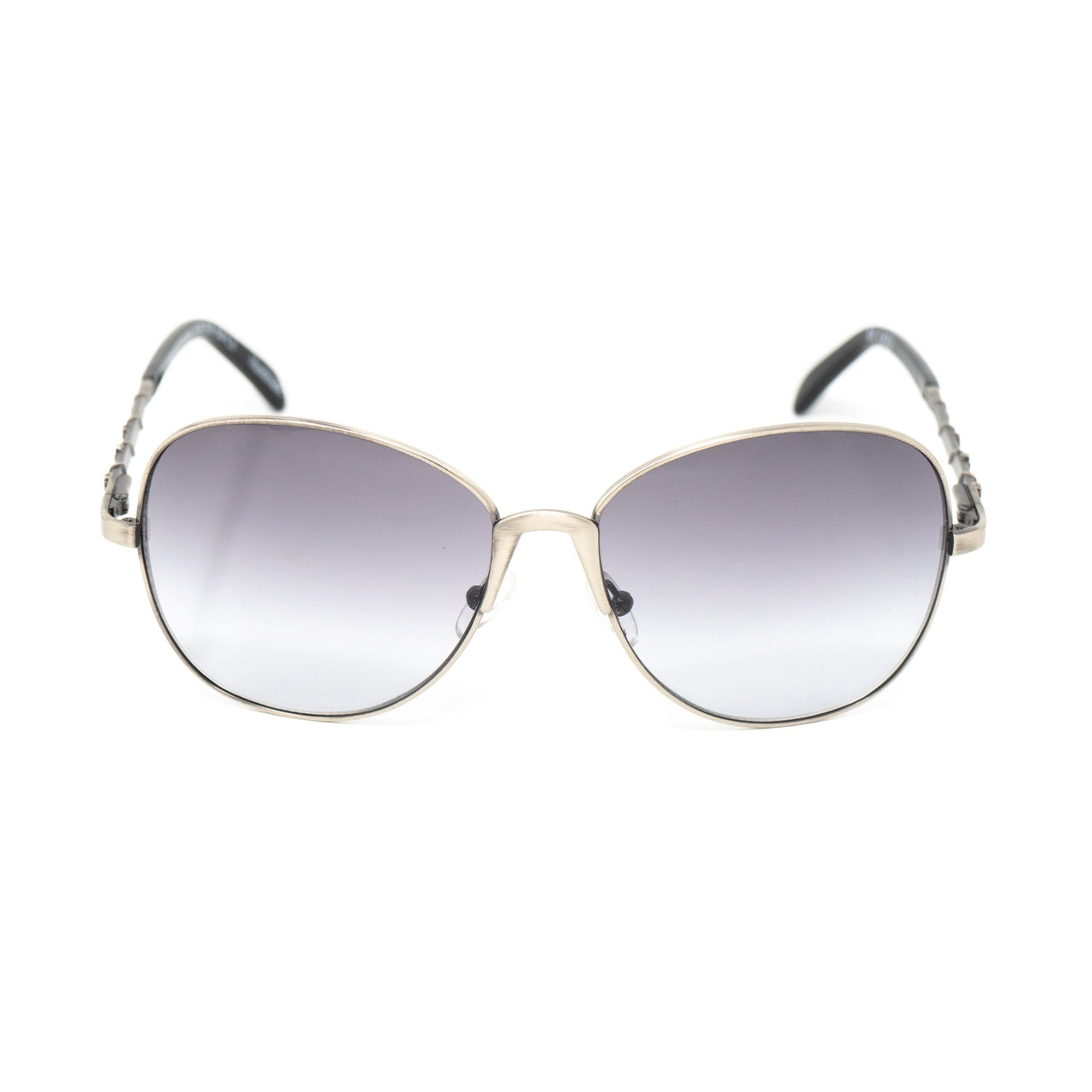 Buddhist Punk Sunglasses Rectangular Antique Silver With Grey Graduated Lenses 6BP3C3SILVER - Watches & Crystals